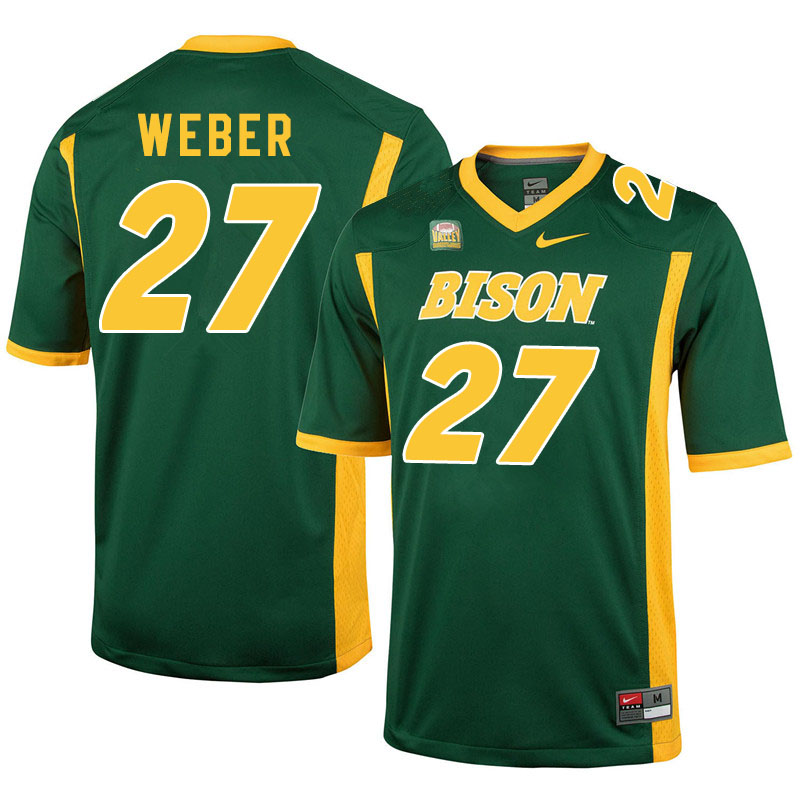 Men #27 Dawson Weber North Dakota State Bison College Football Jerseys Sale-Green